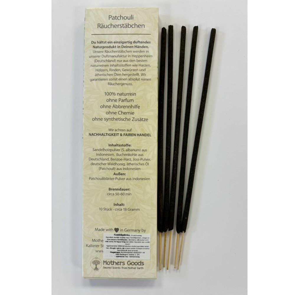 Németországban készült, 100% természetes, prémium minőségű füstölőpálcika - stresszoldás, földelés, afrodiziákum